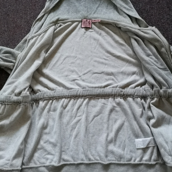 JUICY COUTURE Hoodie Sweater Size Large Grey - Picture 6 of 15